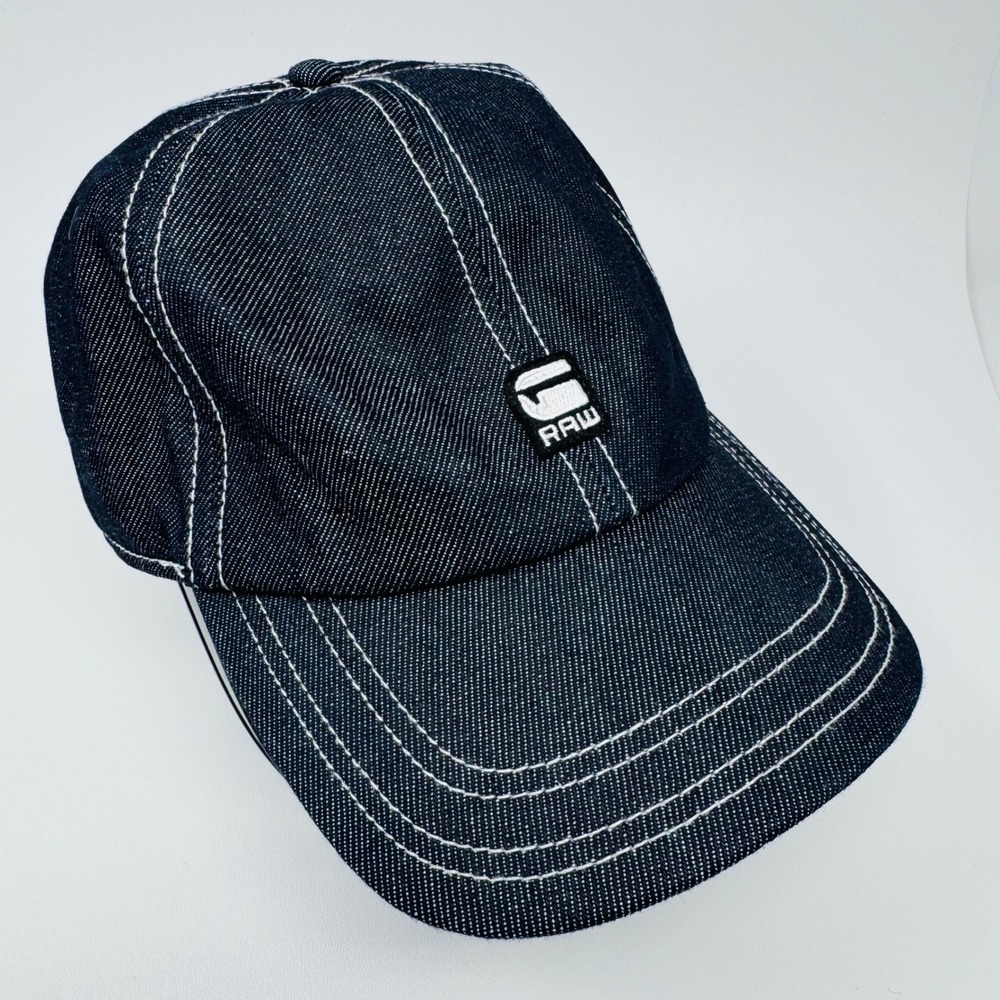 G-Star RAW Denim‎ Baseball Cap Blue Contrast Stitch Adjustable Street Casual Hat